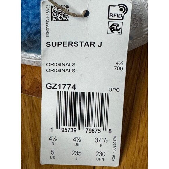 Youth 5 Adidas x The Simpsons Superstar Marge Blue Lifestyle Sneakers GX1774 - Picture 9 of 9